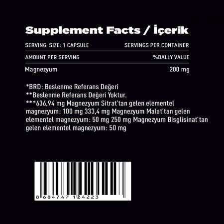 Zeus Nutrition Magnezyum Bisglisinat 60 Kapsül  