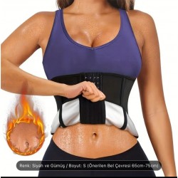 Kadınların Karın Kontrol Bel Kemeri - Şık Bir Figür İçin Ter Saunası Zayıflama Korse Cincher ( BEDEN S )