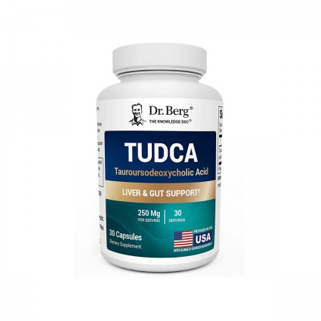 DR.BERG TUDCA – 250 mg of Tauroursodeoxycholic Acid – 30 Vegetable Capsules