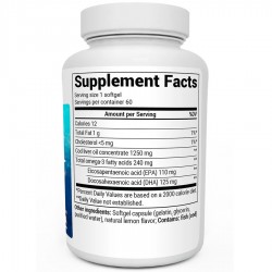 DR.BERG Omega-3 Cod Liver Fish Oil DHA EPA 60 Softgels
