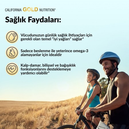 California Gold Nutrition, Omega-3 Premium Balık Yağı, Balık Jelatinli 100 Yumuşak Kapsül (Her Biri 1.100 mg)