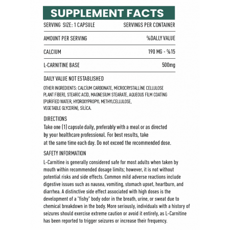 İmperium Pharma L-carnitine 500mg 30 Kapsül