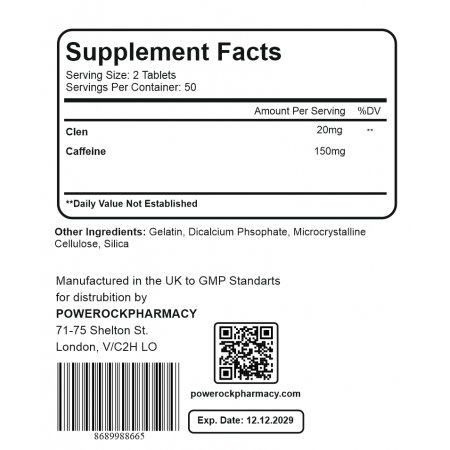 Powerock Clenbeturol 20mg 100 Tablet