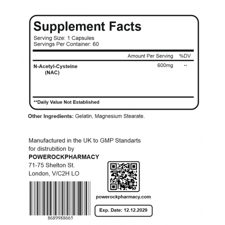 POWEROCK NAC 600MG 60 Kapsül