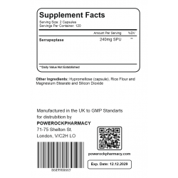 Powerock Serrapeptase 120 Kapsül