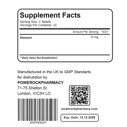 Powerock Stanazol 10 mg 100 Tablets