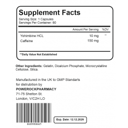 Powerock Yohimbine Hcl 60 Kapsül