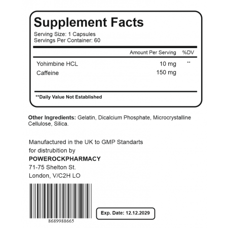 Powerock Yohimbine Hcl 60 Kapsül