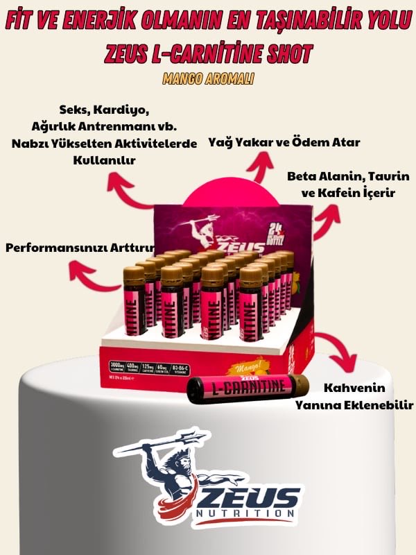 栄養 Zeus Nutrition L-carnitine 3000 24x25ml Adet Yağ Yakıcı