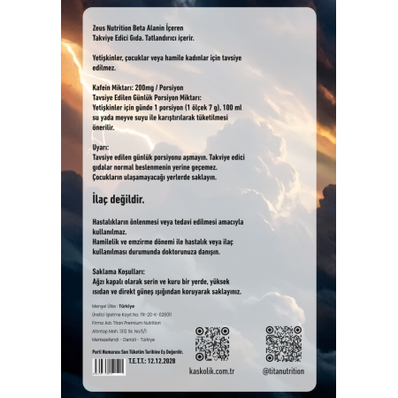 Titan Premium Pre-Workout 300Gr