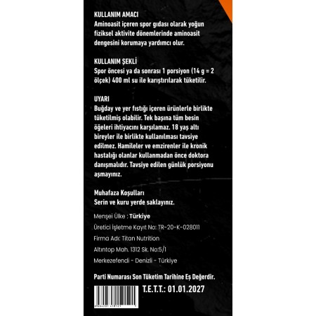 Titan Premium EAA Powder 300 Gr