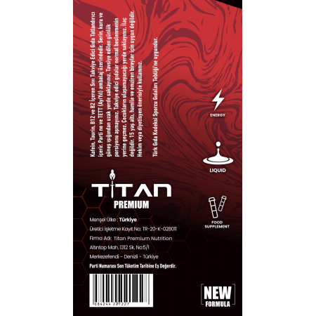 Tİtan Caffeine 200 Mg Liquid 60 mL 12 Adet
