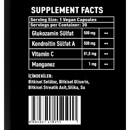Zeus Nutrition Glucosamine Chondroitin 30 Kapsül Zeus Nutrition Glucosamine Chondroitin 30 Kapsül