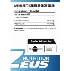 Zeus Nutrition Citrulline Malate 300 Gr