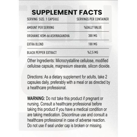 KSM-66 Ashwagandha Zeus Nutrition Extract 60 Kapsül