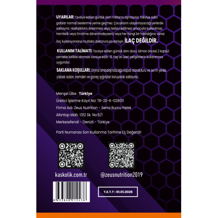 Zma 90 Kapsül (ÇİNKO - MAGNEZYUM - B6 VİTAMİNİ )